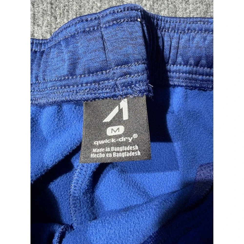 ALIVE Mens Qwick-Dry Training Pants Blue Heathered Athletic Joggers Size M